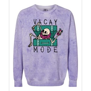 Vacay Mode Skeleton Colorblast Crewneck Sweatshirt