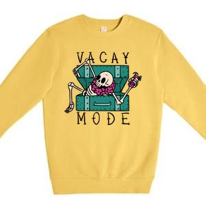 Vacay Mode Skeleton Premium Crewneck Sweatshirt