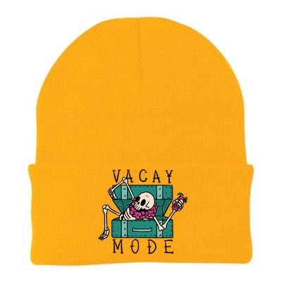 Vacay Mode Skeleton Knit Cap Winter Beanie