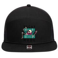 Vacay Mode Skeleton 7 Panel Mesh Trucker Snapback Hat