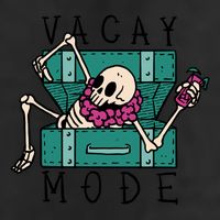 Vacay Mode Skeleton 7 Panel Mesh Trucker Snapback Hat