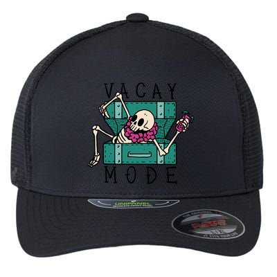Vacay Mode Skeleton Flexfit Unipanel Trucker Cap