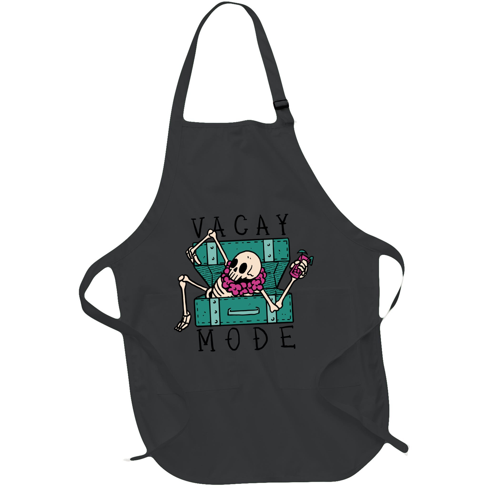 Vacay Mode Skeleton Apron