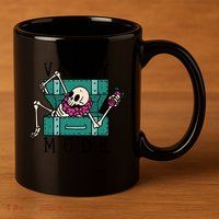 Vacay Mode Skeleton 11oz C Handle Ceramic Mug