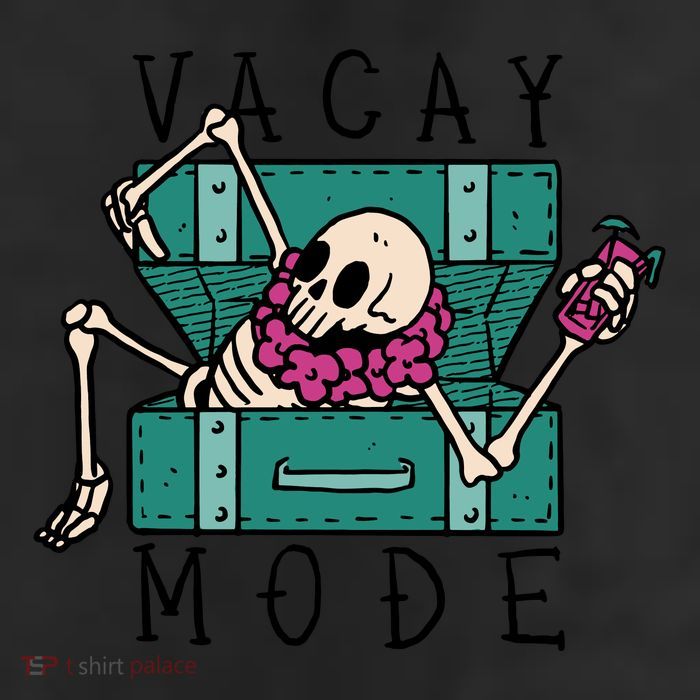 Vacay Mode Skeleton 11oz C Handle Ceramic Mug