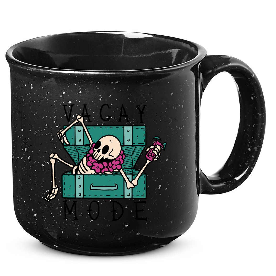 Vacay Mode Skeleton 15oz Campfire Ceramic Mug
