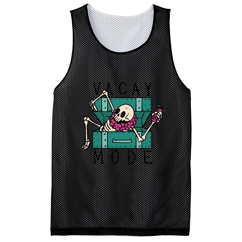 Vacay Mode Skeleton Mesh Reversible Basketball Jersey Tank