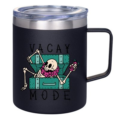 Vacay Mode Skeleton 12oz Stainless Steel Coffee Mug