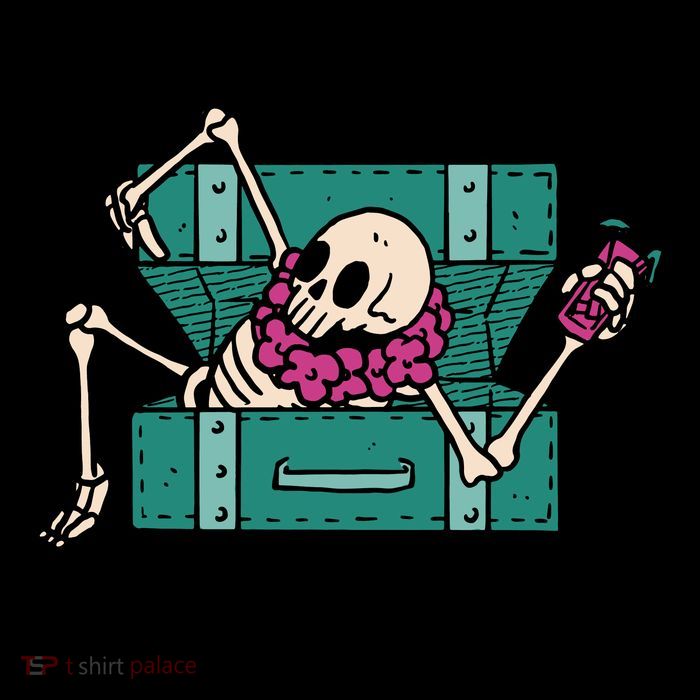 Vacay Mode Skeleton Cooling Performance Long Sleeve Crew