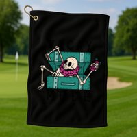 Vacay Mode Skeleton Golf Towel