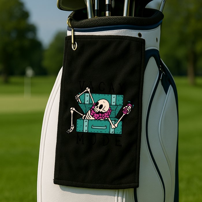 Vacay Mode Skeleton Golf Towel