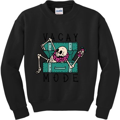 Vacay Mode Skeleton Kids Sweatshirt