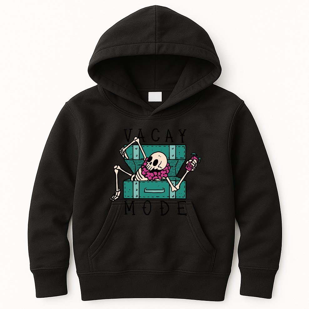 Vacay Mode Skeleton Kids Hoodie