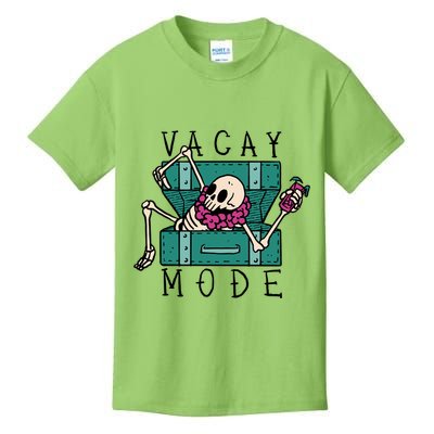 Vacay Mode Skeleton Kids T-Shirt