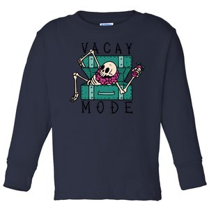 Vacay Mode Skeleton Toddler Long Sleeve Shirt