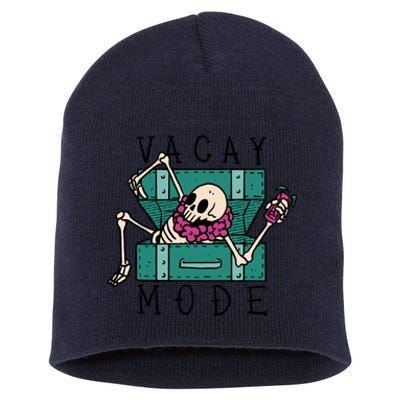 Vacay Mode Skeleton Short Acrylic Beanie