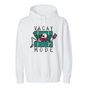 Vacay Mode Skeleton Garment-Dyed Fleece Hoodie