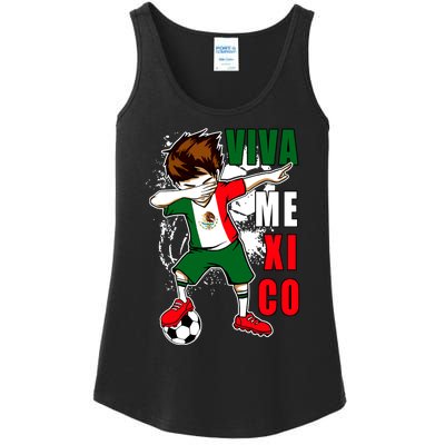 Viva Mexico Soccer Boy Independence Day Mexican Flag Ladies Essential Tank