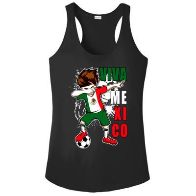 Viva Mexico Soccer Boy Independence Day Mexican Flag Ladies PosiCharge Competitor Racerback Tank