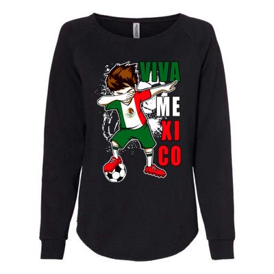 Viva Mexico Soccer Boy Independence Day Mexican Flag Womens California Wash Sweatshirt