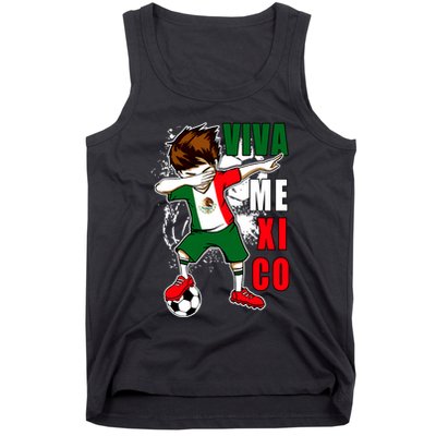 Viva Mexico Soccer Boy Independence Day Mexican Flag Tank Top