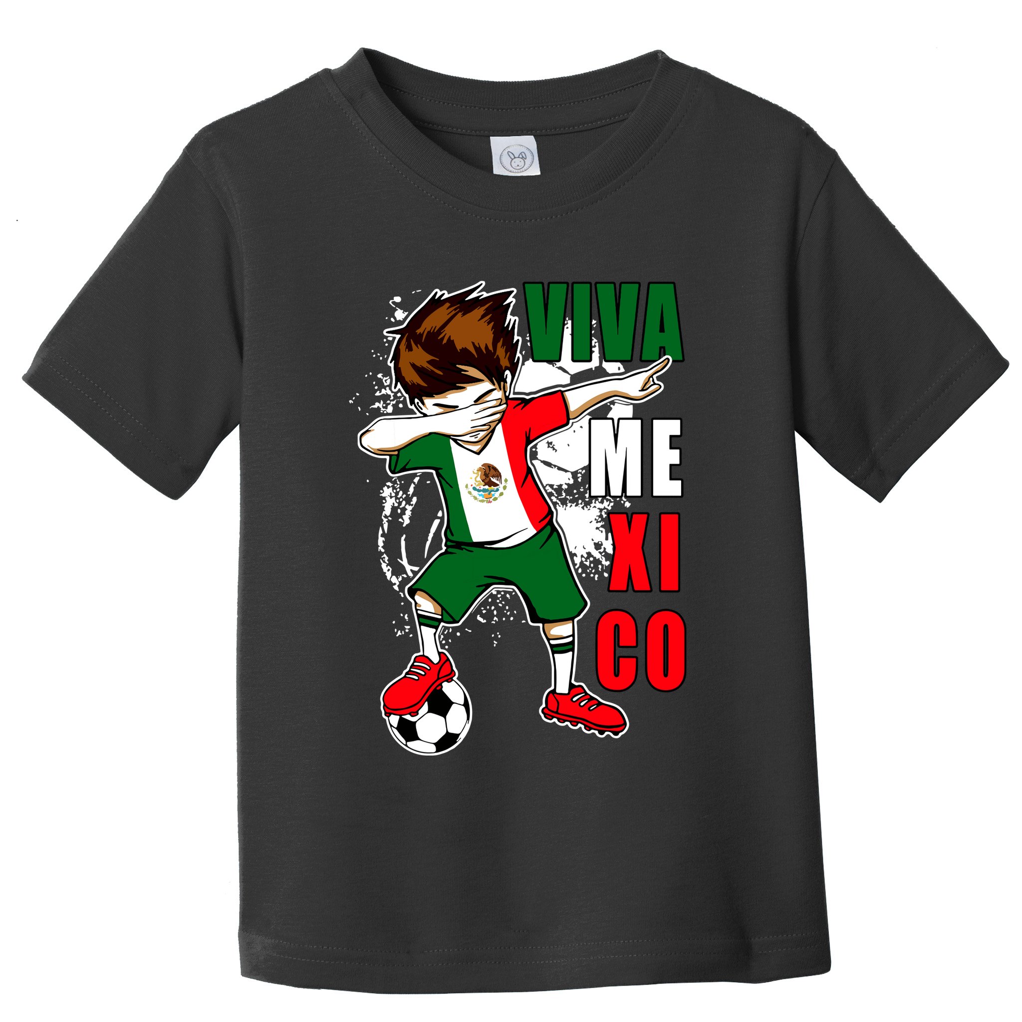 Viva Mexico Soccer Boy Independence Day Mexican Flag Toddler T-Shirt