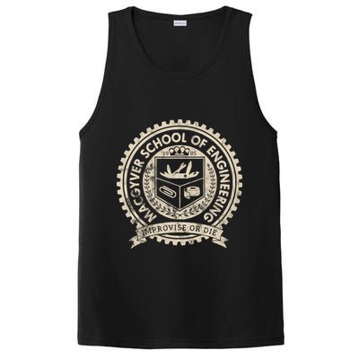 Vintage Macgyver School Of Engineering Improvise Or Die PosiCharge Competitor Tank