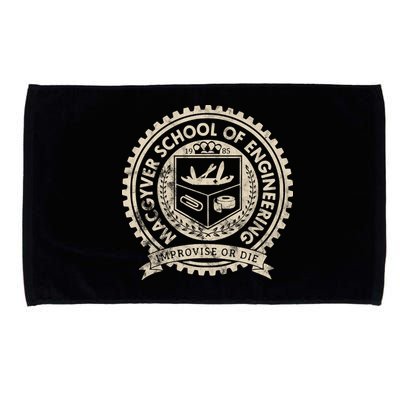 Vintage Macgyver School Of Engineering Improvise Or Die Microfiber Hand Towel