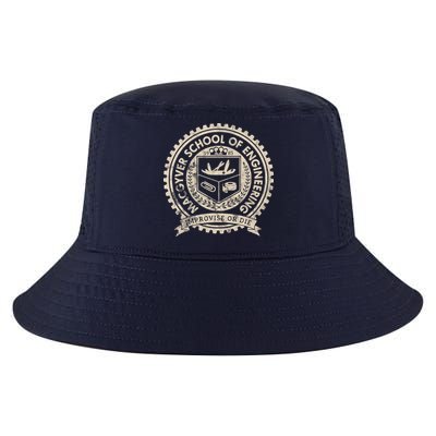Vintage Macgyver School Of Engineering Improvise Or Die Cool Comfort Performance Bucket Hat