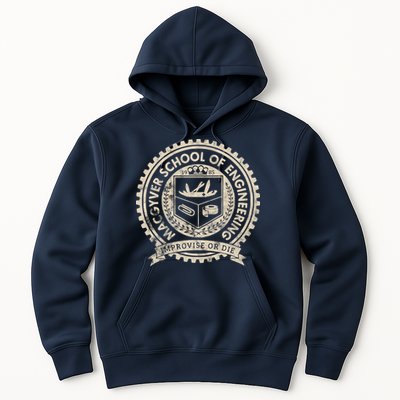 Vintage Macgyver School Of Engineering Improvise Or Die Hoodie