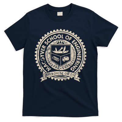 Vintage Macgyver School Of Engineering Improvise Or Die T-Shirt