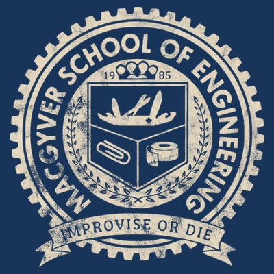 Vintage Macgyver School Of Engineering Improvise Or Die T-Shirt