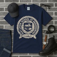Vintage Macgyver School Of Engineering Improvise Or Die Tall T-Shirt