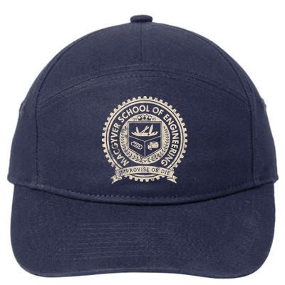 Vintage Macgyver School Of Engineering Improvise Or Die 7-Panel Snapback Hat