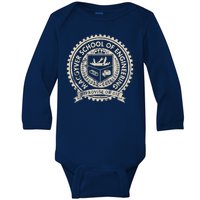 Vintage Macgyver School Of Engineering Improvise Or Die Baby Long Sleeve Bodysuit