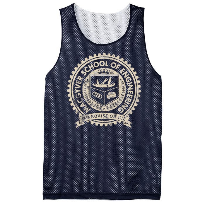 Vintage Macgyver School Of Engineering Improvise Or Die Mesh Reversible Basketball Jersey Tank