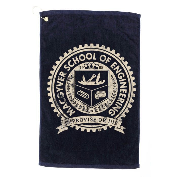 Vintage Macgyver School Of Engineering Improvise Or Die Platinum Collection Golf Towel