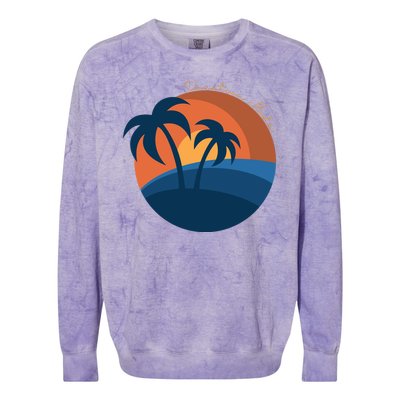 Vacation Mode Sunset Beach Colorblast Crewneck Sweatshirt