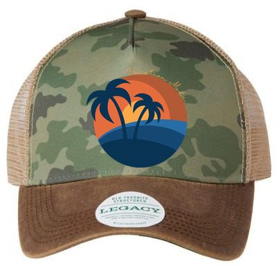 Vacation Mode Sunset Beach Legacy Tie Dye Trucker Hat