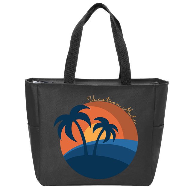 Vacation Mode Sunset Beach Zip Tote Bag
