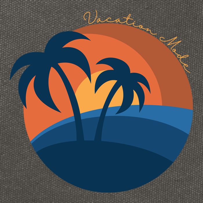 Vacation Mode Sunset Beach Cotton Canvas Backpack
