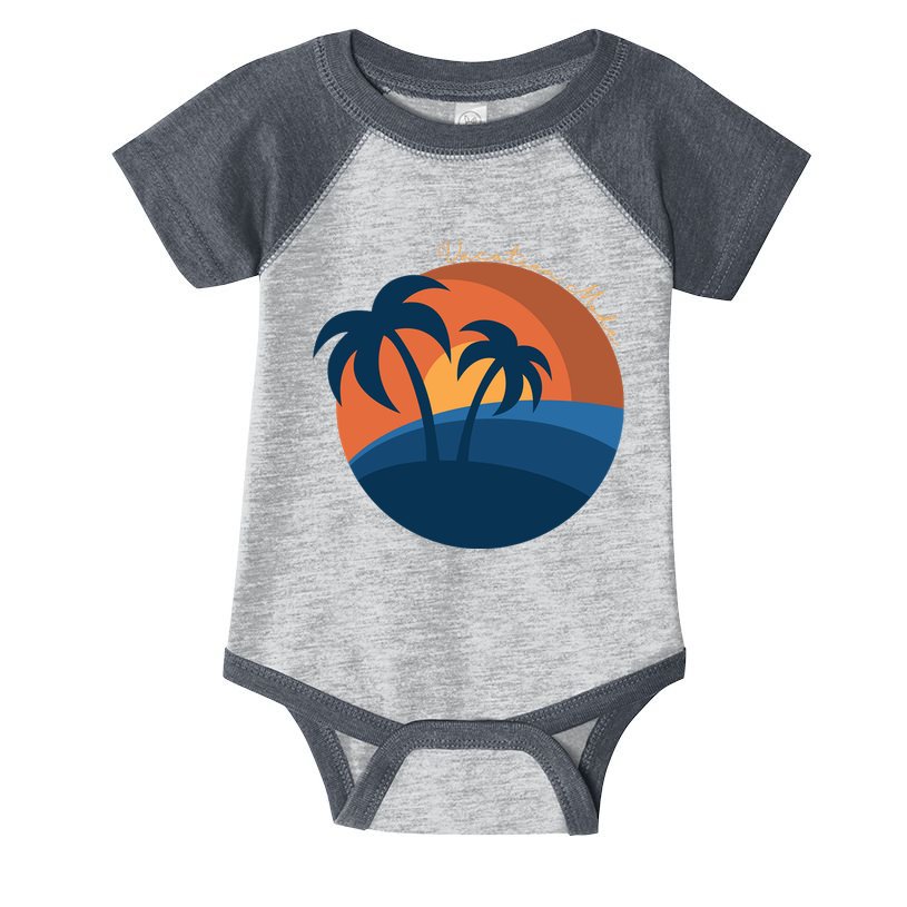 Vacation Mode Sunset Beach Infant Baby Jersey Bodysuit