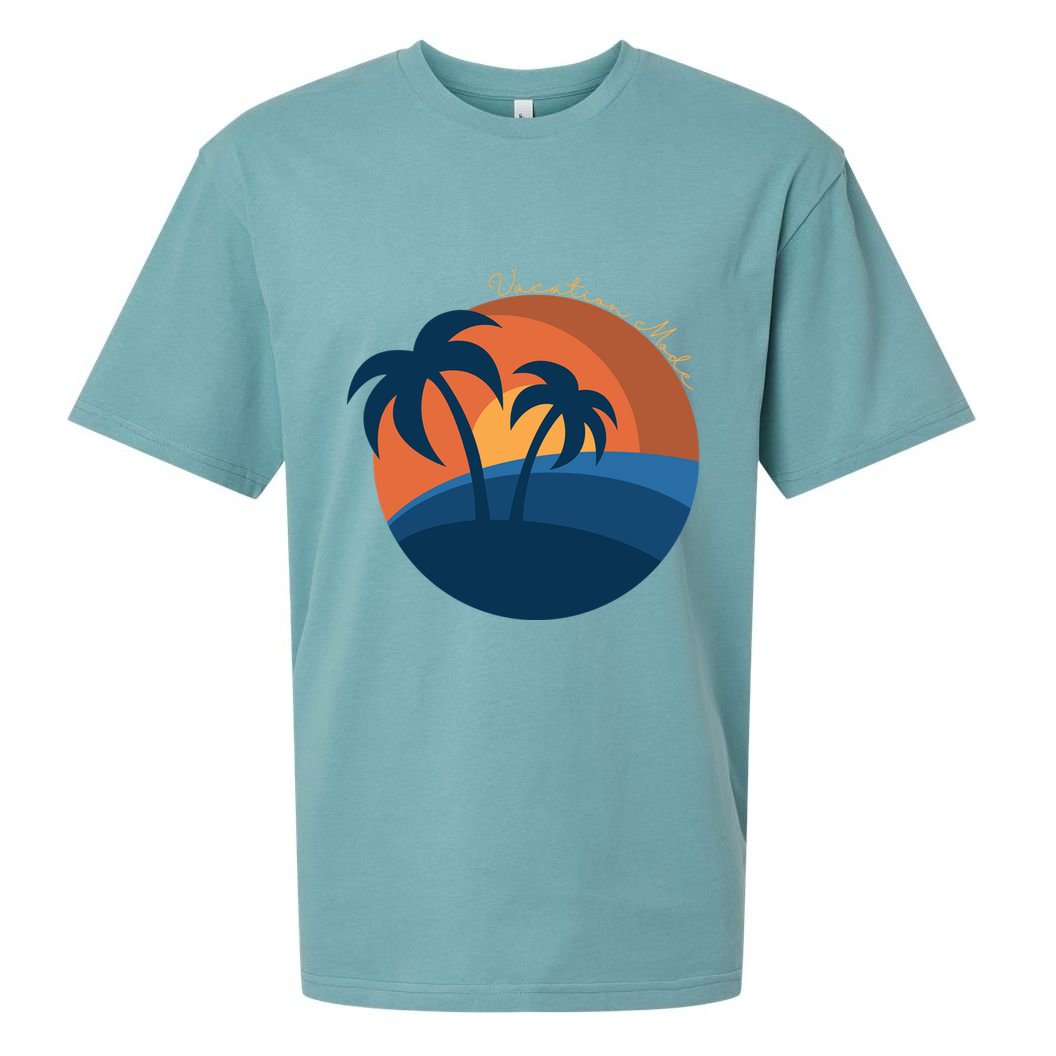 Vacation Mode Sunset Beach Sueded Cloud Jersey T-Shirt