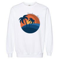 Vacation Mode Sunset Beach Garment-Dyed Sweatshirt