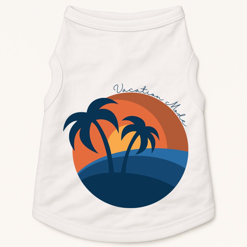 Vacation Mode Sunset Beach Doggie Tank
