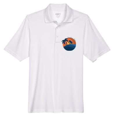 Vacation Mode Sunset Beach Men's Origin Performance Pique Polo