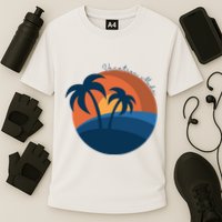 Vacation Mode Sunset Beach Cooling Performance Crew T-Shirt