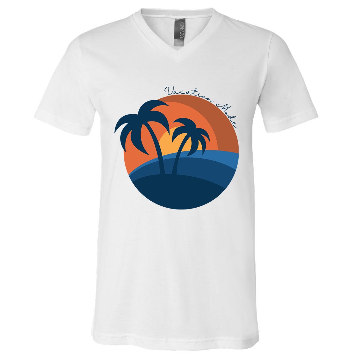 Vacation Mode Sunset Beach V-Neck T-Shirt