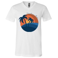 Vacation Mode Sunset Beach V-Neck T-Shirt