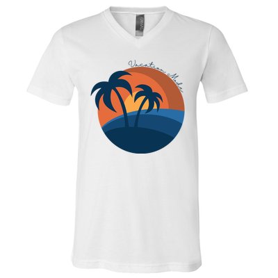 Vacation Mode Sunset Beach V-Neck T-Shirt